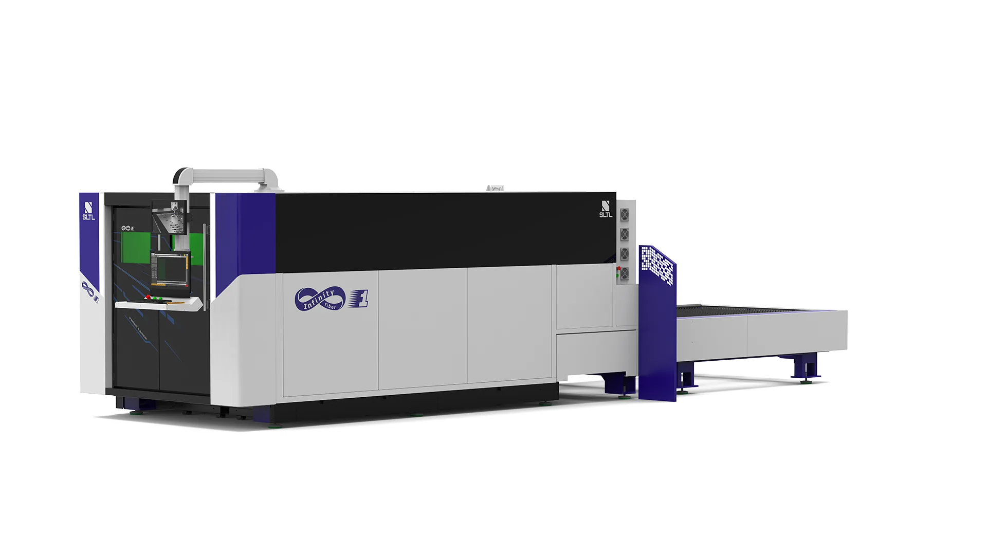 2D Fiber Laser Cutting Machine Isometric View