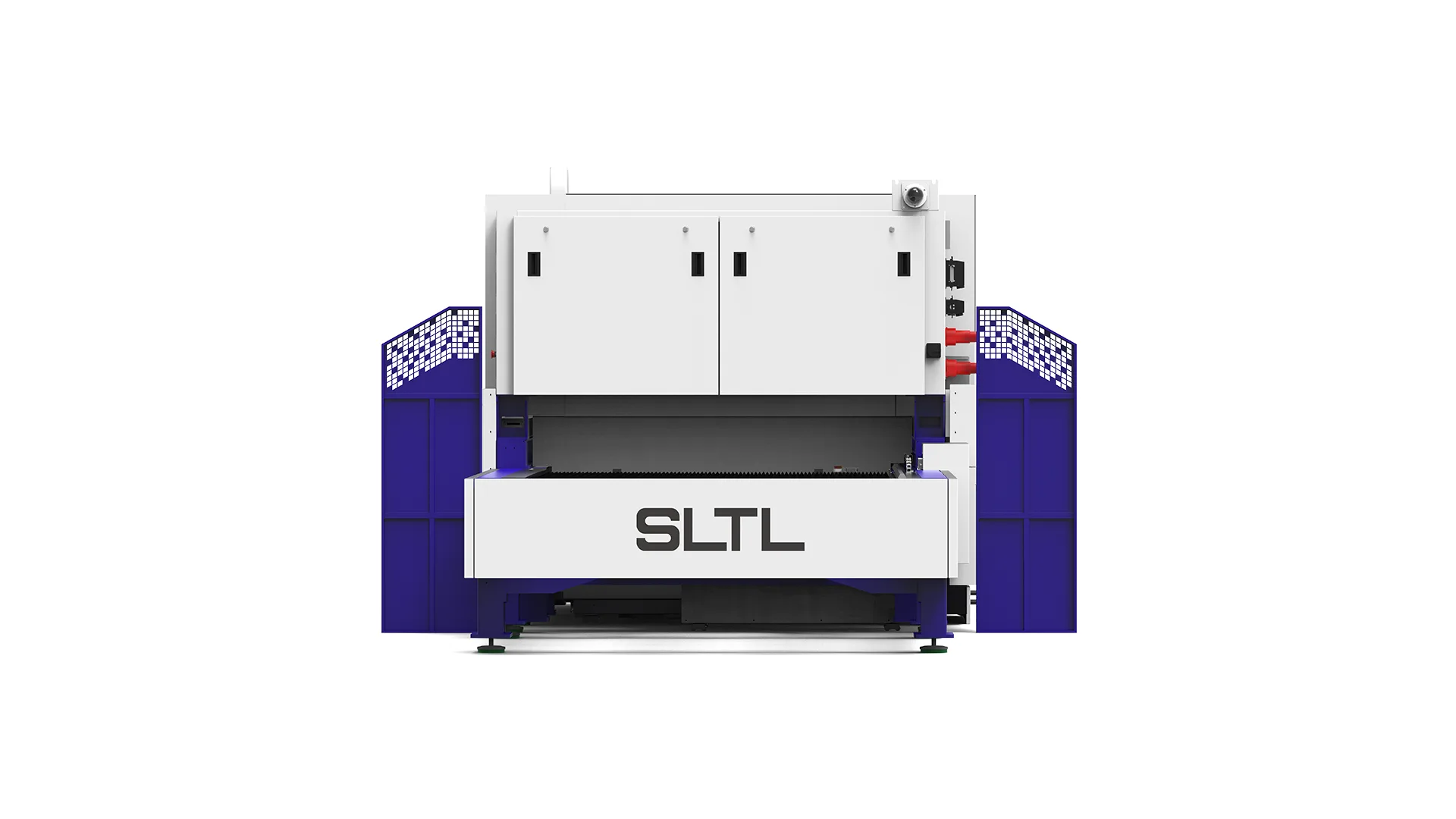 Vue arrière de la machine de découpe laser CNC 2D