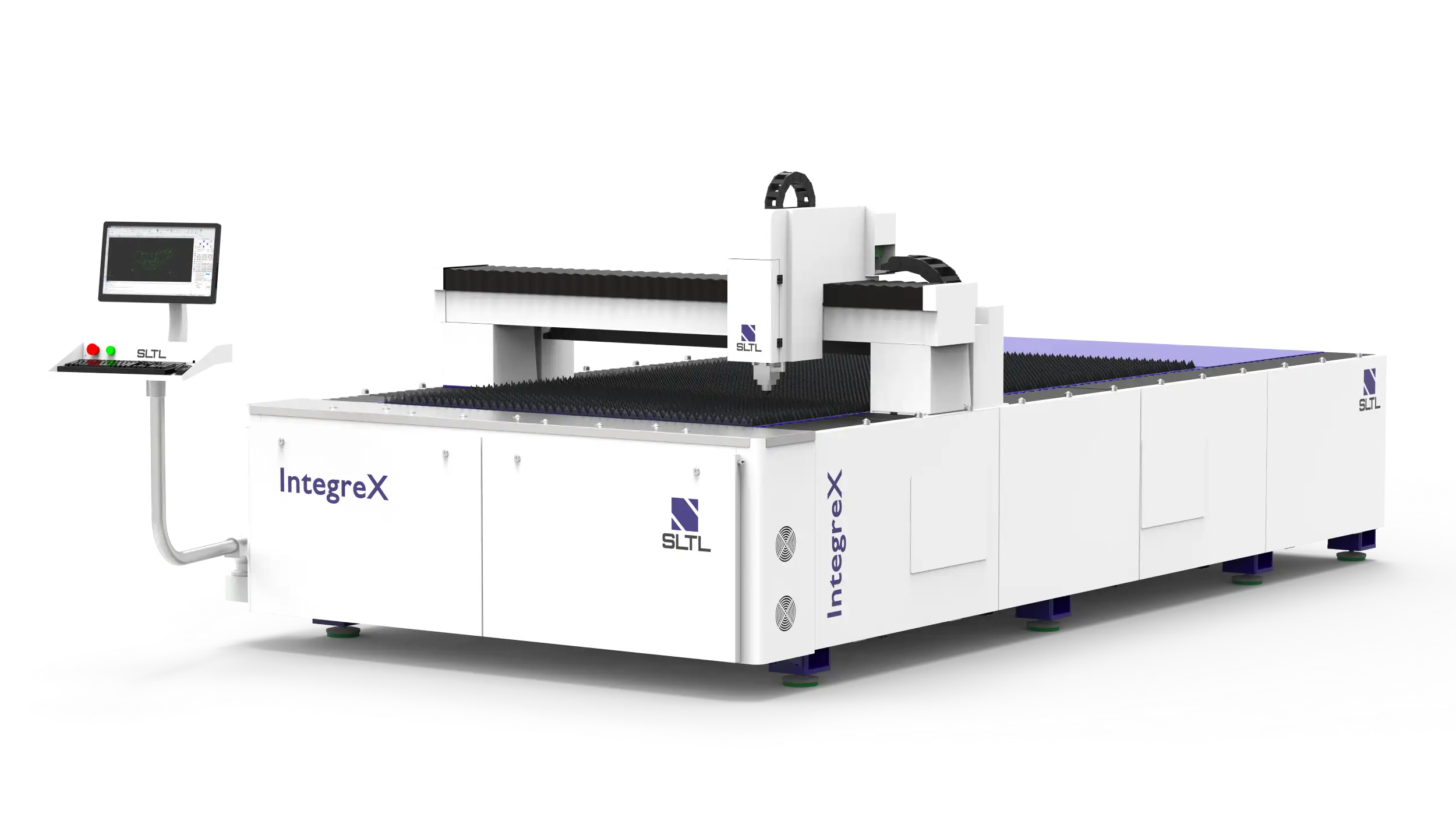 Fiber laser cutting machine side view: IntegreX