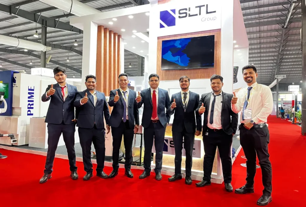 SLTL Group presenting their latest laser cutting machine at Automation Expo with their laser experts