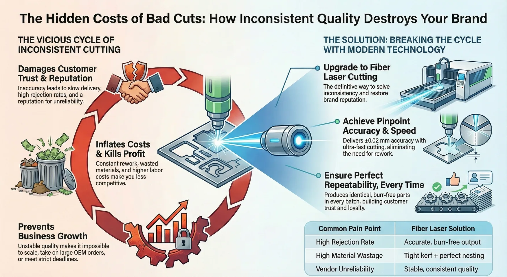 Inconsistent Cutting Quality Damages Your Brand Reputation