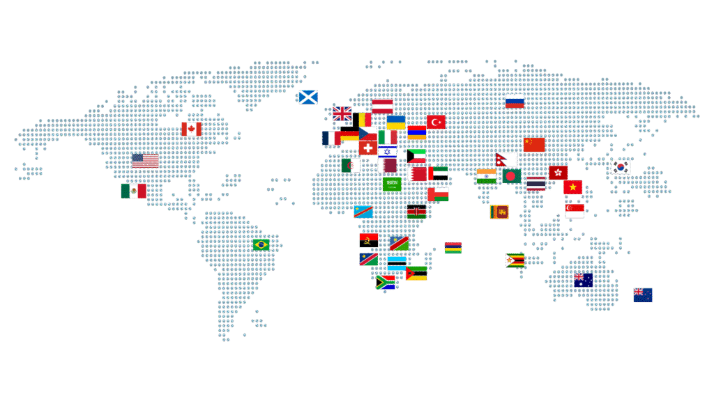 world map flags