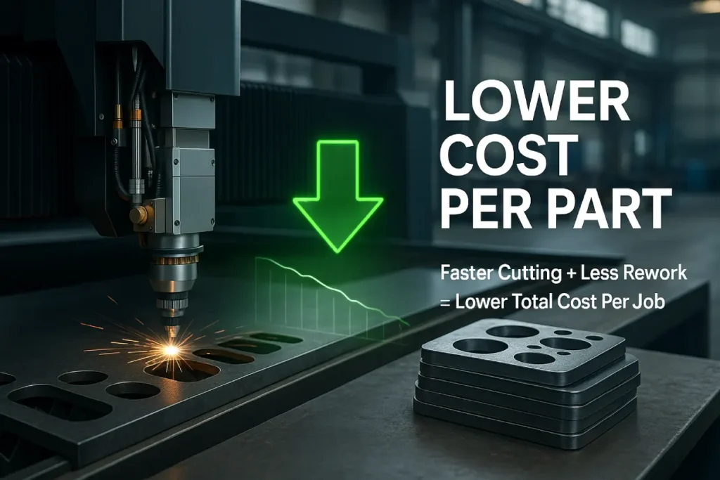 lower cost per job
