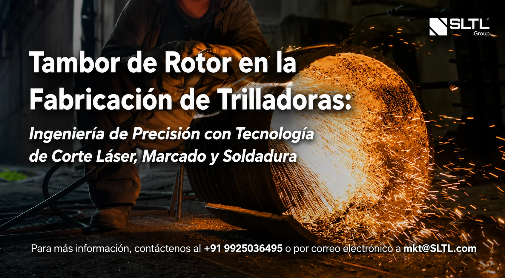 Tambor de rotor en la fabricación de trilladoras: Ingeniería de precisión con tecnología de corte, marcado y soldadura láser.