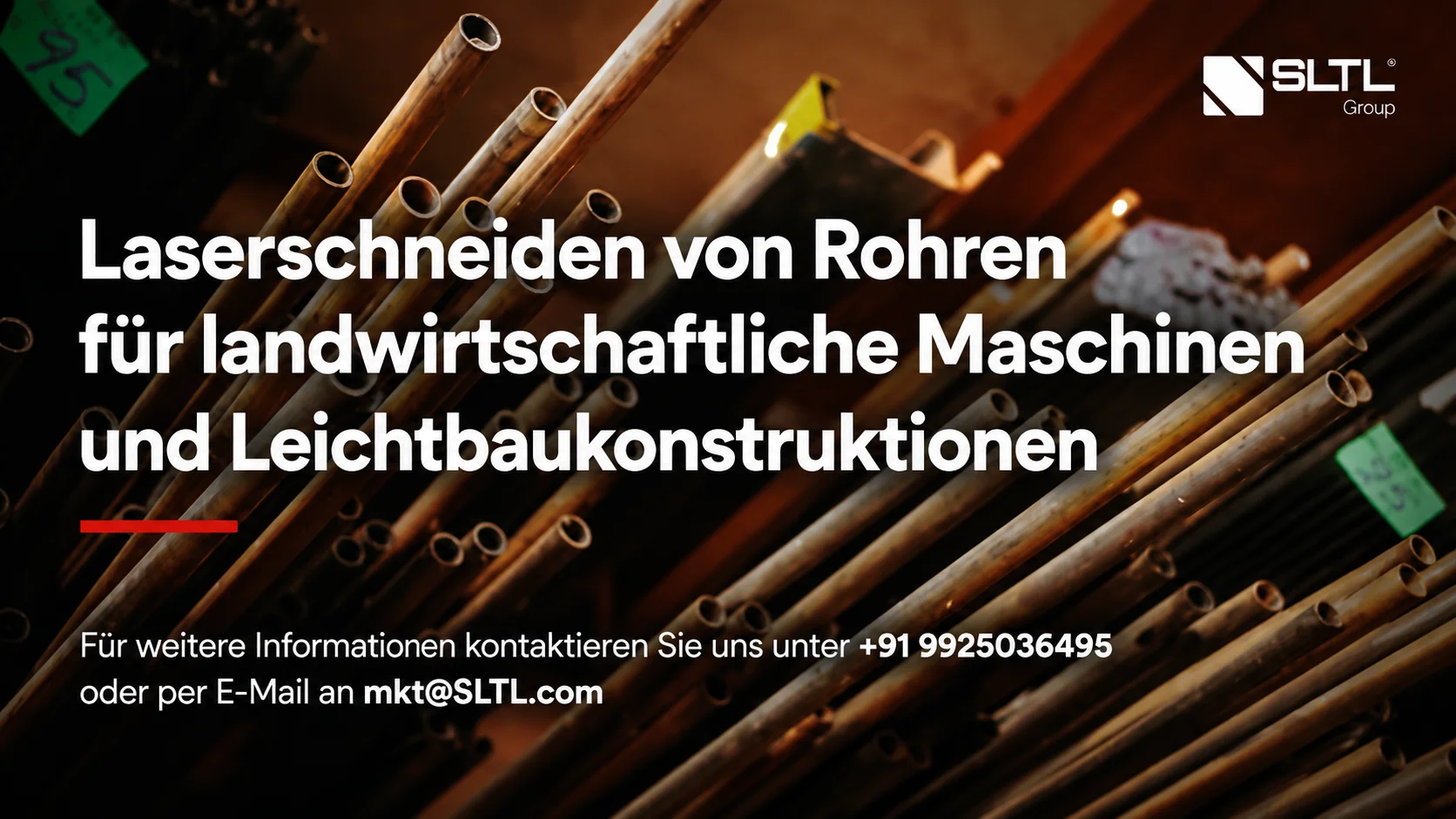 Rohrlaserschneiden für Landmaschinen und leichte Stahlkonstruktionen