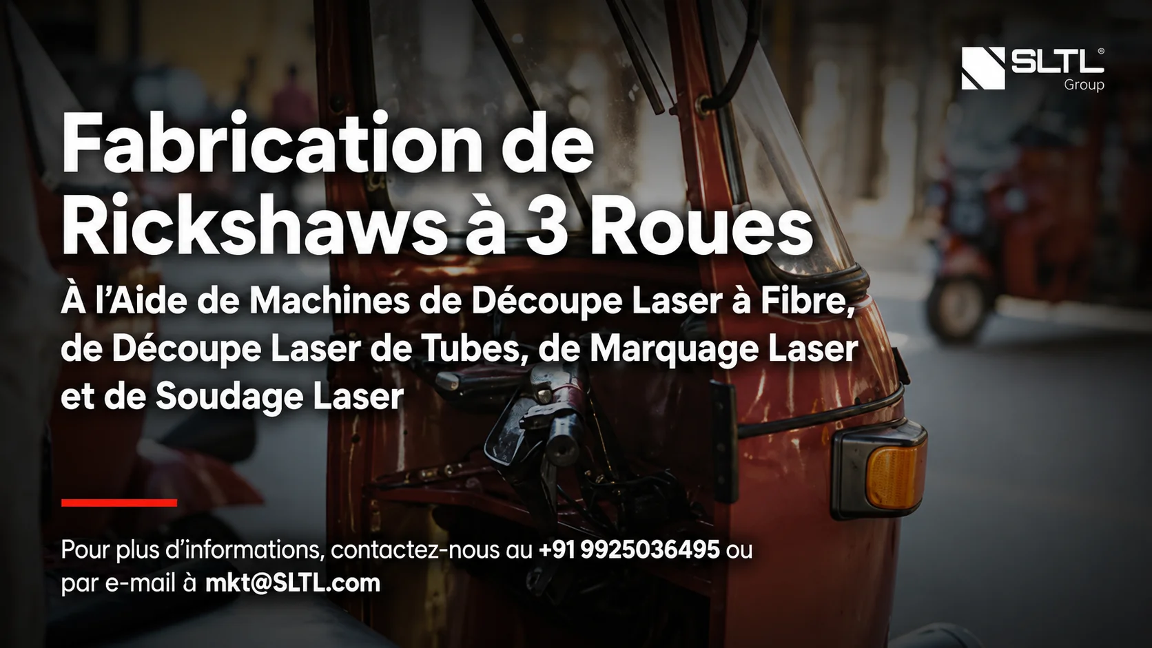Fabricación de motocarros de tres ruedas mediante máquinas de corte por láser de fibra, corte por láser de tubos, marcado láser y soldadura láser.