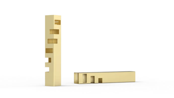 Brass tube intricate cut sample