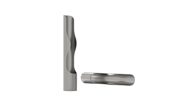 Galvanized iron tube cut sample