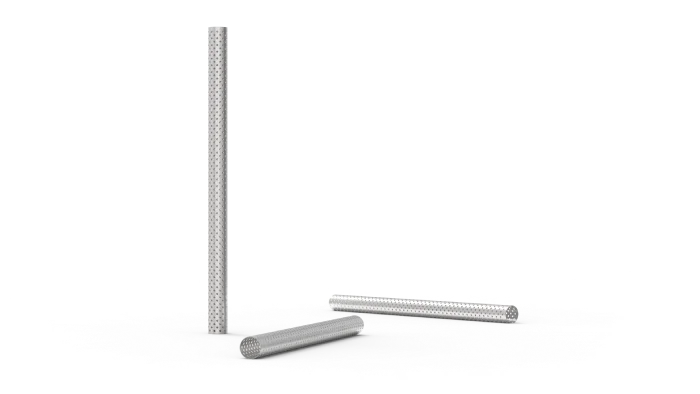 Stainless steel tube cut sample